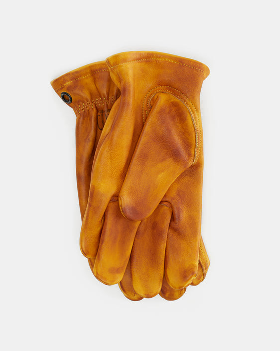 Gjöra women's outdoor gloves in full-grain cowhide with natural wax finish