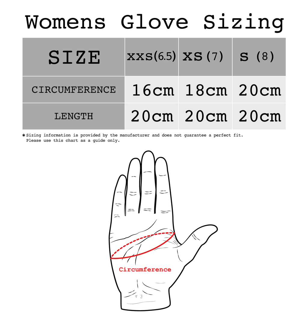 Size chart Gjöra womens gloves