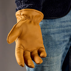 Cold weather gloves made from full grain goat hide