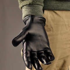 Men’s cowhide leather gloves with outward seams, USA made