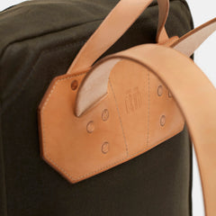 Nova Backpack Natural in waxed canvas with leather straps