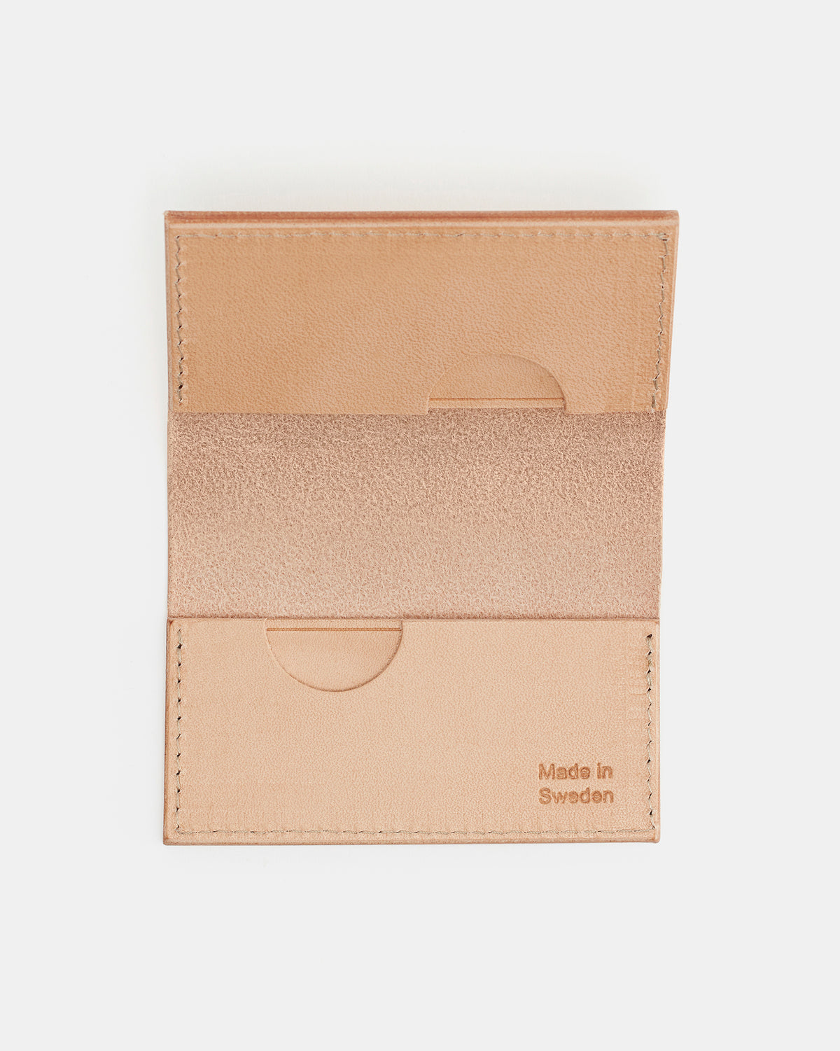 Nordre compact leather card holder for everyday carry interior