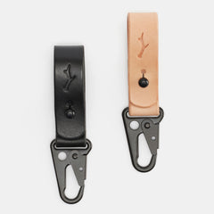 Leather keychain with copper rivet and HK-hook
