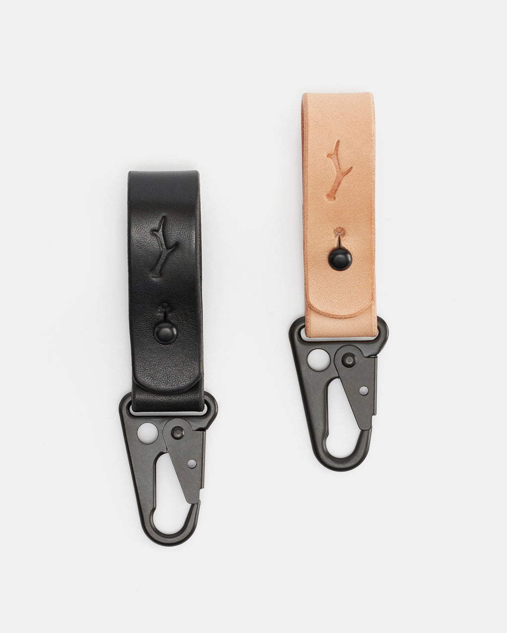 Leather keychain with copper rivet and HK-hook