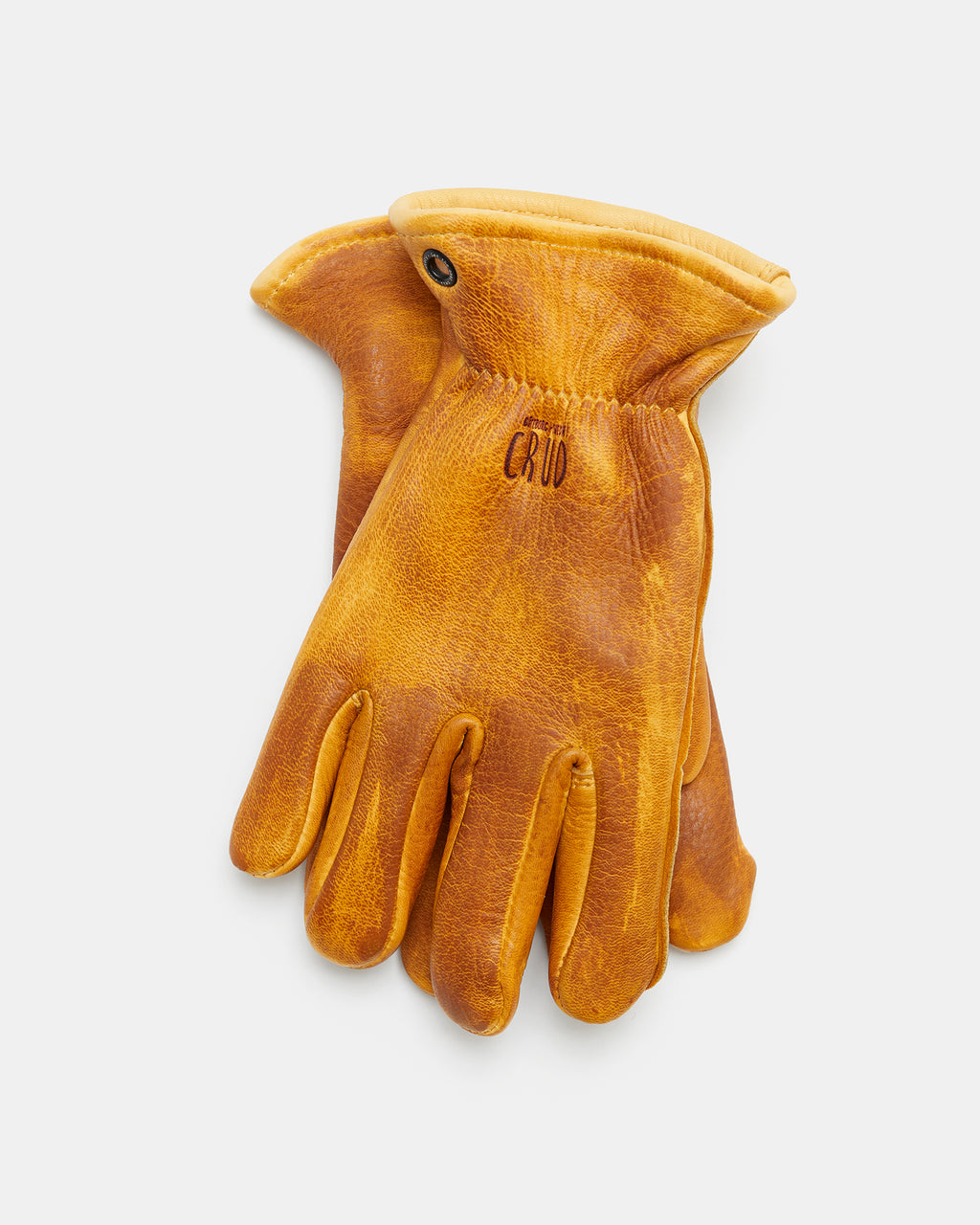 Thinsulate lined elk skin gloves with black brass eyelets