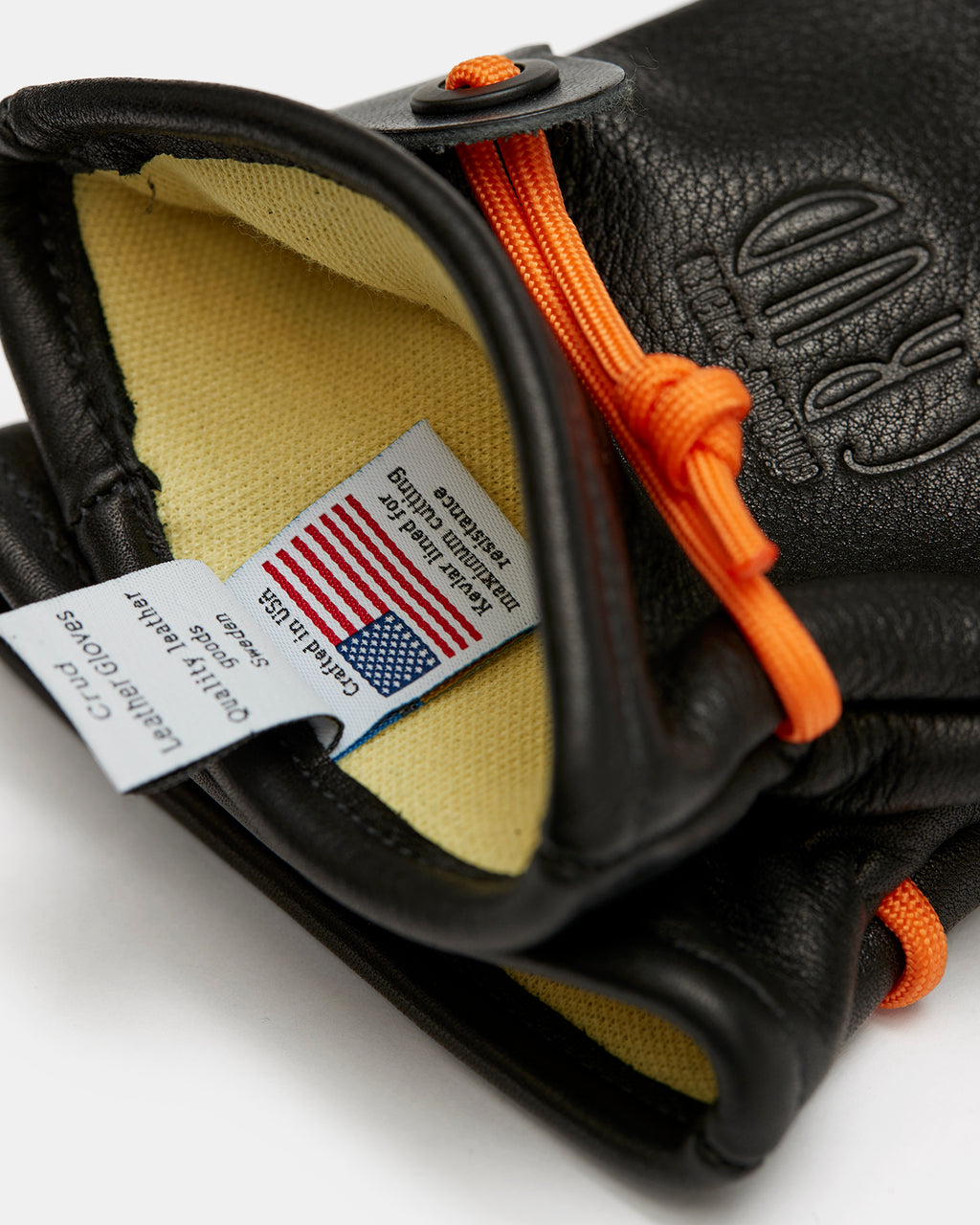 Kevlar lined gloves with full grain leather and locking eyelet