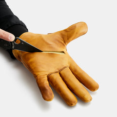 Kevlar lined gloves in full grain leather, cut resistant
