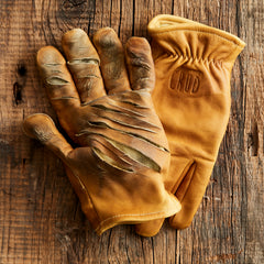 Heavy duty gloves with Kevlar® lining and brass eyelets