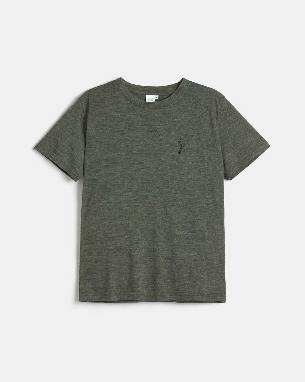 Merino wool and Tencel T-shirt in moss green